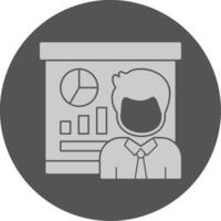 Briefing Solid Grey Minimal Circle Icon vector
