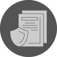 Document protection Solid Grey Minimal Circle Icon vector