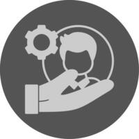 Mentorship Solid Grey Minimal Circle Icon vector