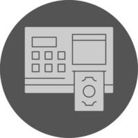 ATM Solid Grey Minimal Circle Icon vector