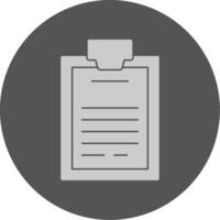 Clipboard Solid Grey Minimal Circle Icon vector
