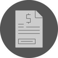 Document Solid Grey Minimal Circle Icon vector
