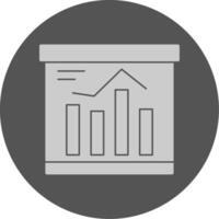 Bar chart Solid Grey Minimal Circle Icon vector