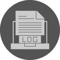 Logs Solid Grey Minimal Circle Icon vector