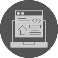 Frontend Development Solid Grey Minimal Circle Icon vector