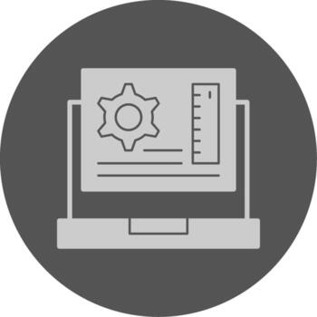 App Development Solid Grey Minimal Circle Icon vector