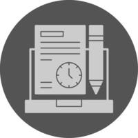 Project Deadline Solid Grey Minimal Circle Icon vector