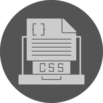css archivo sólido gris mínimo circulo icono vector