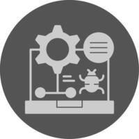 Debug Solid Grey Minimal Circle Icon vector
