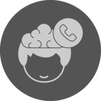 Phone Human Face Solid Grey Minimal Circle Icon vector