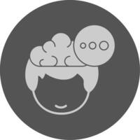 Loading Human Face Solid Grey Minimal Circle Icon vector