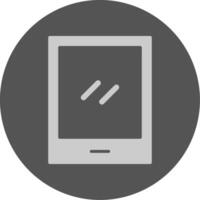 Tablet Solid Grey Minimal Circle Icon Design vector