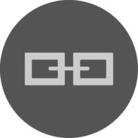 Link Solid Grey Minimal Circle Icon vector