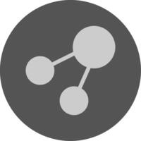 Share Solid Grey Minimal Circle Icon vector