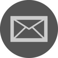 Email Solid Grey Minimal Circle Icon Design vector
