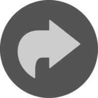 Redo Solid Grey Minimal Circle Icon vector