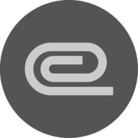Attach Pin Solid Grey Minimal Circle Icon vector