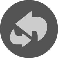 Refresh Solid Grey Minimal Circle Icon vector