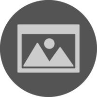 Picture Solid Grey Minimal Circle Icon vector