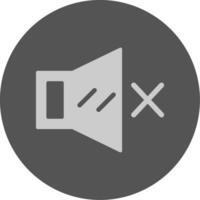 Mute Solid Grey Minimal Circle Icon vector