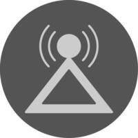 Brodcast Solid Grey Minimal Circle Icon vector