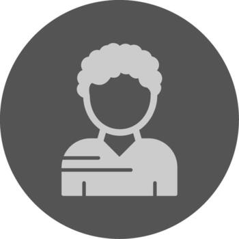 User Solid Grey Circle Icon vector