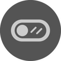 Toggle Button Solid Grey Minimal Circle Icon vector