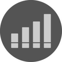 Signal strength Solid Grey Minimal Circle Icon vector