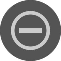 Remove Solid Grey Minimal Circle Icon vector