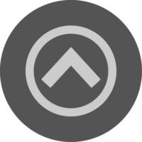 Chevron Up Solid Grey Minimal Circle Icon vector