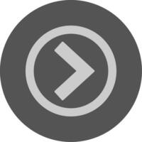 Chevron Forward Solid Grey Minimal Circle Icon vector