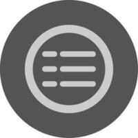 Menu Solid Grey Minimal Circle Icon vector