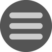 Menu Solid Grey Minimal Icon Design vector