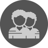 Team Solid Grey Minimal Circle Icon vector