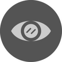 Eye Solid Grey Minimal Circle Icon vector