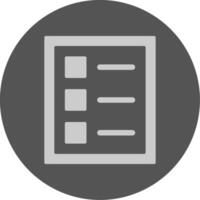 List Solid Grey Minimal Circle Icon vector