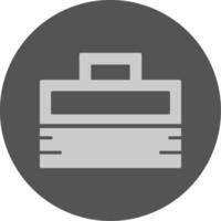 Brifcase Solid Grey Minimal Circle Icon vector