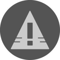 Exclamation mark Solid Grey Minimal Circle Icon vector