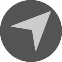 Send Solid Grey Minimal Circle Icon vector