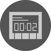 Clock Solid Grey Minimal Icon Design vector
