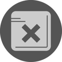 Cross Solid Grey Minimal Circle Icon vector
