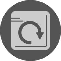 Redo Solid Grey Minimal Circle Icon Design vector