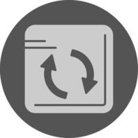 Refresh Solid Grey Minimal Circle Icon Design vector