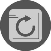 Undo Solid Grey Minimal Circle Icon Design vector