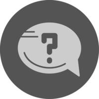 Help Solid Grey Minimal Circle Icon vector