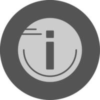 Info Solid Grey Minimal Circle Icon vector