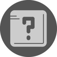 Question mark Solid Grey Minimal Circle Icon vector