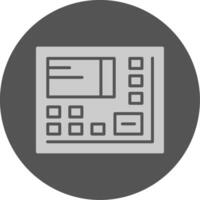 ATM Solid Grey Minimal Icon vector