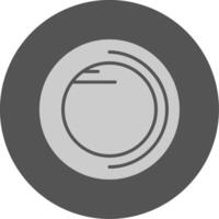 Coin Solid Grey Minimal Icon vector