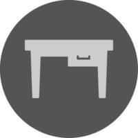 Table Solid Grey Minimal Circle Icon vector